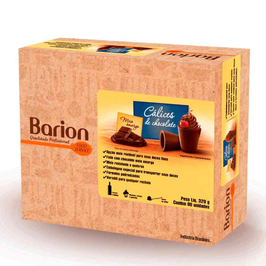 Imagem de Cálices de Chocolate Meio Amargo 60 Und 320g - BARION